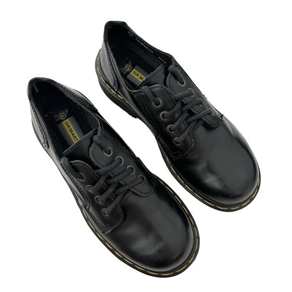 Dr. Martens VTG Leather Chunky heel Shoes Y2K Black Sz 7 retro eclectic grandpa - Picture 2 of 12